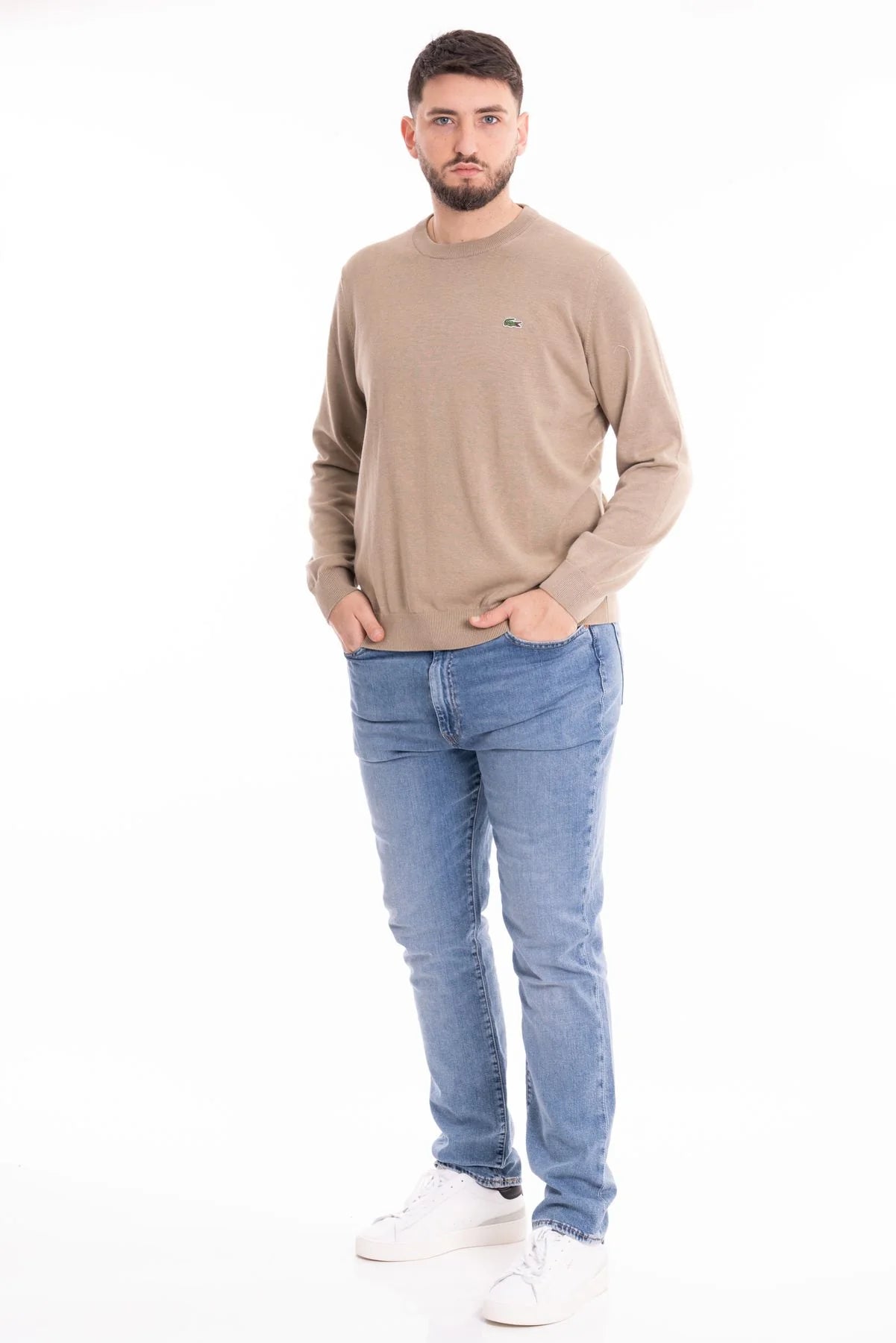 Maglione a Girocollo Misto Cotone