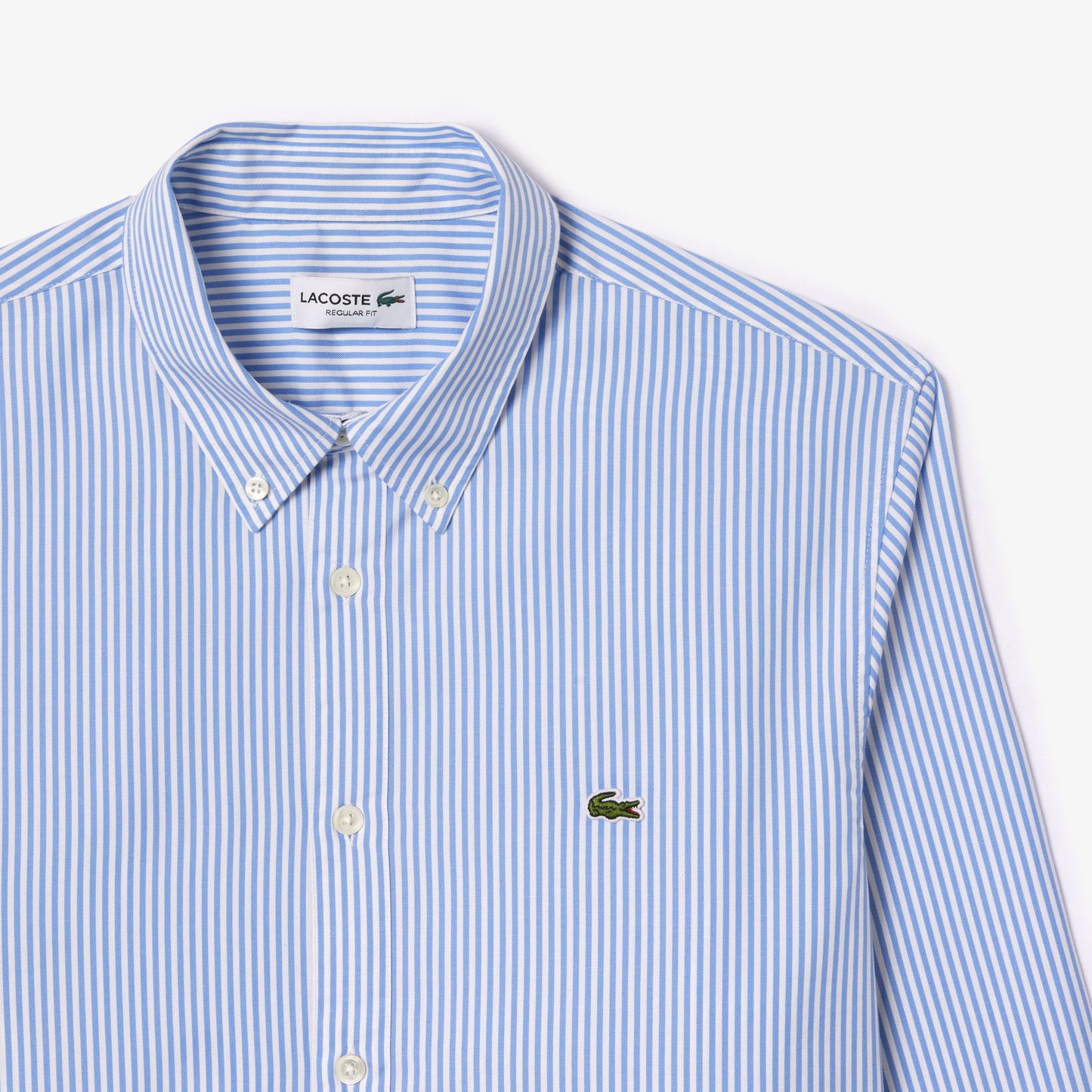 Camicia in Cotone a Righe Manica Lunga Regular Fit Uomo