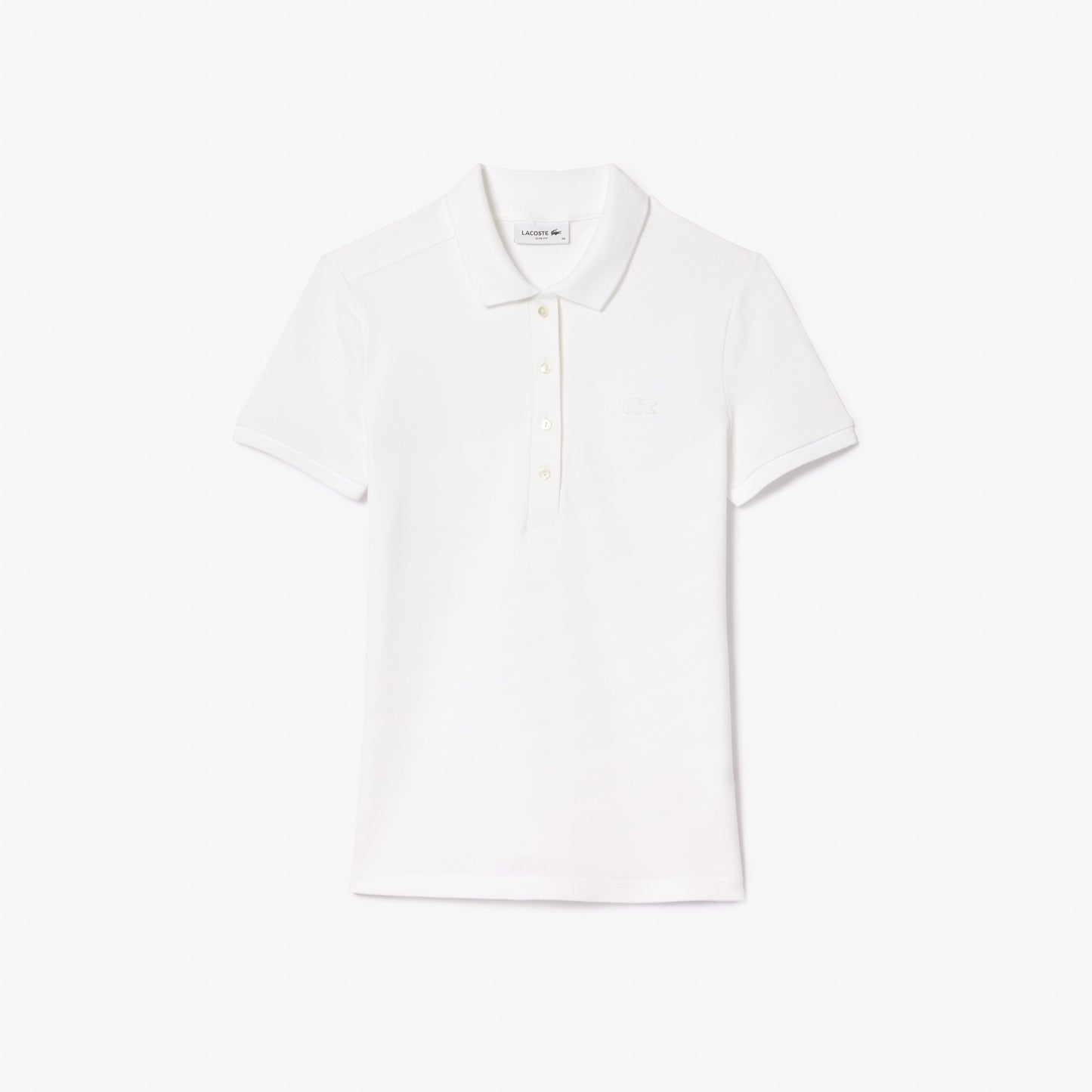 Polo Lacoste Slim Fit da Donna in piqué di cotone stretch