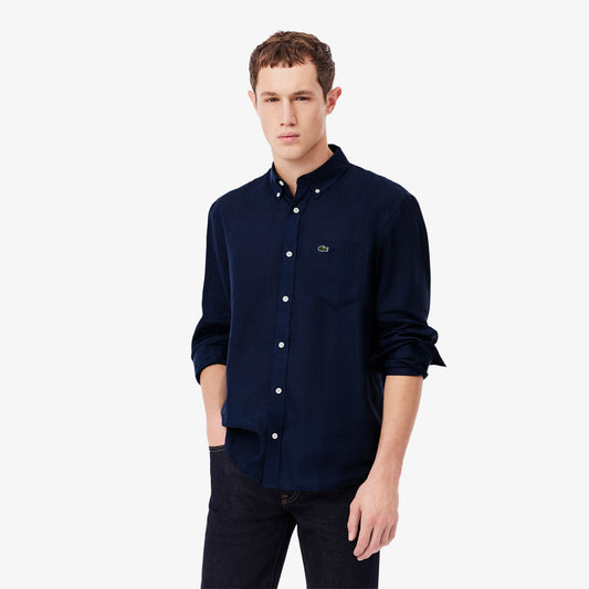Camicia Lacoste in Lino 100% Regular Fit Uomo